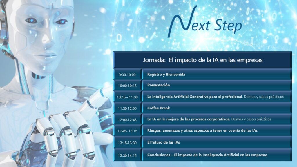 Next-Step Evento X Aniversario - Jornada IA Agenda